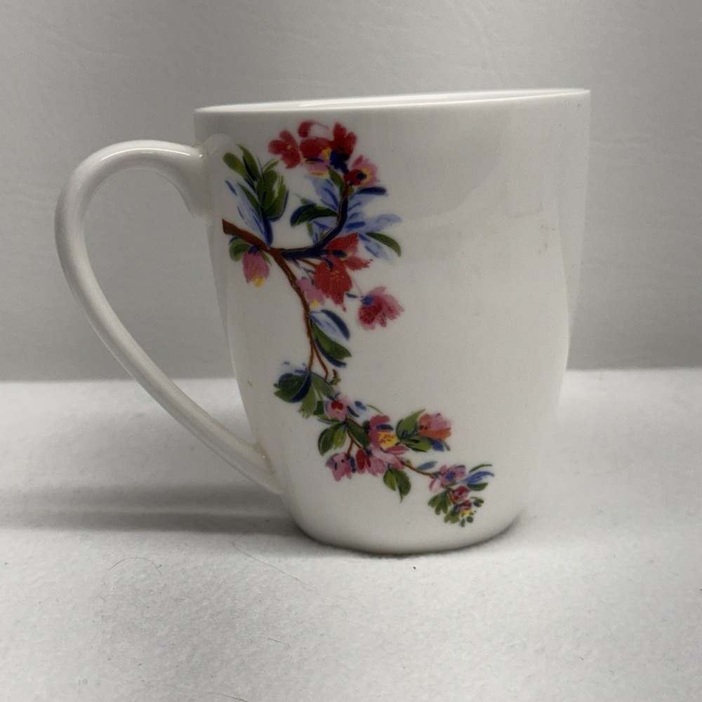 Mikasa Butterfly Garden Mug Bone China White Floral Songbird Cottagecore - Picture 3 of 7